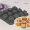 Forma silikonowa do deserów foremka do babeczek muffinek wzór mix