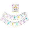 Baner girlanda dekoracja napis Happy Birthday Jednorożec