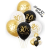 BALONY dekoracje urodzinowe ZESTAW BALONÓW 30 urodziny lateksowe 6szt