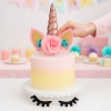 Ozdoby na tort topper na tort dekoracje urodzinowe róg jednorożca kolorowy