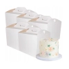 Pudełko na ciasto chrzest wesele komunia karton na tort opakowanie 26x26x25cm zestaw 5 sztuk