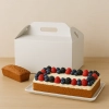 Pudełko na ciasto opakowanie karton na tort chrzest wesele biały 42x32x25 cm