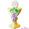 Figurka cukrowa na tort kielich z winogronem hostia IHS ozdoby dekoracje komunijne
