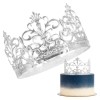 Korona na tort srebrna tiara diadem dekoracja dla księżniczki