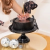 Korona na tort złoto różowe kryształki srebrne diamenty tiara diadem dekoracja dla księżniczki