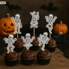 Topper piker ozdoby na tort babeczki szkielety dekoracje na halloween 6 sztuk