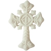 Figurka na tort krzyż cukrowy biały krzyżyk ozdoby dekoracje komunijne chrzest