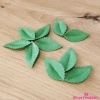Liście na tort 10 sztuk listki waflowe zielone dekoracje komunijne urodziny wesele
