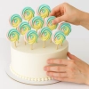 Lizaki bezowe dekoracje na tort bezy topper urodziny kolorowe beziki pastelowe 12 sztuk