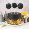Lizaki bezowe dekoracje na tort bezy topper urodziny beziki czarne 3 sztuki