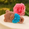 Figurka cukrowa na tort grzechotka miś brązowy na roczek baby shower chrzest