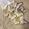 Topper piker dekoracja na tort motyle fioletowe roczek urodziny baby shower 10 szt