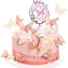 Topper piker dekoracja tort motyle roczek urodziny baby shower złoty 10szt