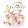 Topper piker dekoracja tort motyle roczek urodziny baby shower złoty 10szt