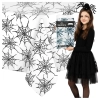 Obrus na stół halloween biały foliowy pajęczyna czarna 274x137cm