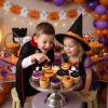 Opłatki waflowe na babeczki muffinki 12 sztuk dynia kot pająk mix halloween