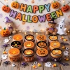 Opłatki waflowe na babeczki muffinki dynia mix 12 sztuk halloween śmieszne miny