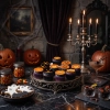 Opłatki waflowe na babeczki muffinki dynia mix 12 sztuk halloween śmieszne miny