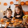 Opłatki waflowe na babeczki muffinki dynia mix 12 sztuk halloween śmieszne miny