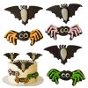 Figurki na tort pająki nietoperz dekoracje halloween ozdoby na tort 6 sztuk