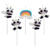 ŚWIECZKI ozdoby na tort URODZINY dekoracje urodzinowe ŚWIECZKA PANDA 5 szt