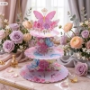 Patera papierowa na ciasto babeczki stojak na muffinki kwiaty motyle urodziny