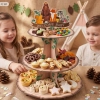 Patera papierowa na ciasto babeczki stojak na muffinki leśne zwierzątka urodziny