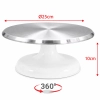 Patera obrotowa dekorator do tortu ciasta aluminiowa 25 cm dekoracje urodzinowe stabilna