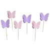 Topper pikery urodzinowe motylki  6szt