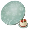 Podkład pod tort świąteczny śnieżynki płatki śniegu Boże Narodzenie sztywny 25 cm