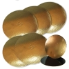 Podkład pod tort okrągły 20cm złoto czarny gładki błyszczący podkładka na ciasto 5szt