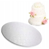 Podkład pod tort 30 cm gruby srebrny podkładka pod tort trwały sztywny