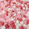 Posypka cukrowa na tort serce serduszka perełki mix na walentynki kolorowe 50g