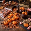 Posypka na tort 50g dynia nietoperz perełki mix halloween dekoracje na babeczki