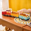 Pudełka na popcorn chipsy przekąski 3 sztuki ciuchcia wagoniki ozdoby na stół dekoracje urodzinowe