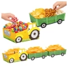 Pudełka na popcorn chipsy przekąski 3 sztuki traktor farma ozdoby na stół dekoracje urodzinowe