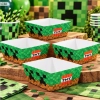 Pudełka na popcorn chipsy przekąski 4 sztuki piksele tnt gra ozdoby na stół dekoracje urodzinowe