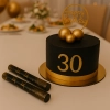 Fontanna na tort raca tortowa dekoracja na 30 urodziny race czarne 12 cm 2 sztuki