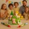 Fontanna na tort raca tortowa farma urodziny dekoracje na tort zwierzęta 12 cm 2 sztuki