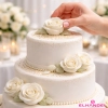 Kwiaty na tort róża cukrowa 1 sztuka kwiat biały dekoracje urodzinowe wesele