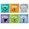 Serwetki jednorazowe na halloween Monsters Potwory 12 szt