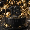 Świeczki ozdoby na tort cyfra 18 świeczka czarna diament dekoracje urodzinowe