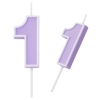 Świeczka na tort fioletowa cyfra 1 świeczki urodzinowe ozdobne roczek 1 sztuka