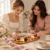 Taca do serwowania przekąsek 26x10cm półmisek owalny metalowy złoty