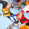 Talerzyki papierowe 6 sztuk samochody wyścigowe auta ozdoby na stół