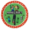Talerzyki papierowe dekoracje urodzinowe minecraft piksele 8sztuk
