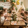 Talerzyki papierowe 6 sztuk zwierzęta leśne urodziny na roczek baby shower