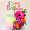 Topper na tort napis happy birthday urodziny kolorowy brokatowy ozdoby na tort