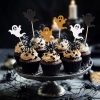 Topper na tort pikery na babeczki 6 sztuk duszek śmieszne miny dekoracje halloween