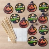 Topper na tort pikery na babeczki 12 sztuk dynia nietoperz dekoracje halloween